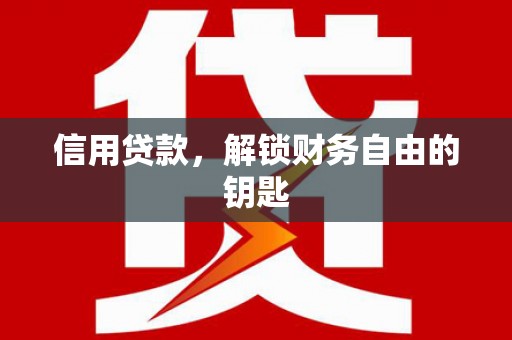 沙溪信用贷款，解锁财务自由的钥匙
