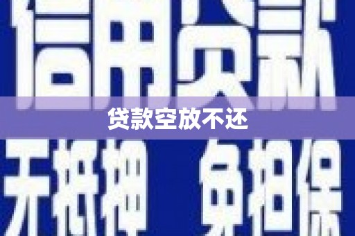 邳州贷款空放不还