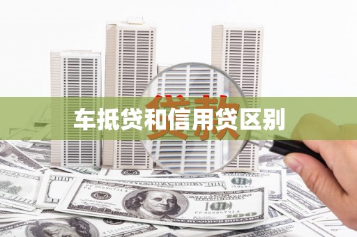 沙市车抵贷和信用贷区别
