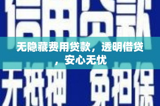 平乡无隐藏费用贷款，透明借贷，安心无忧