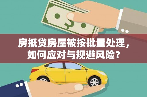 吴江房抵贷房屋被按批量处理，如何应对与规避风险？