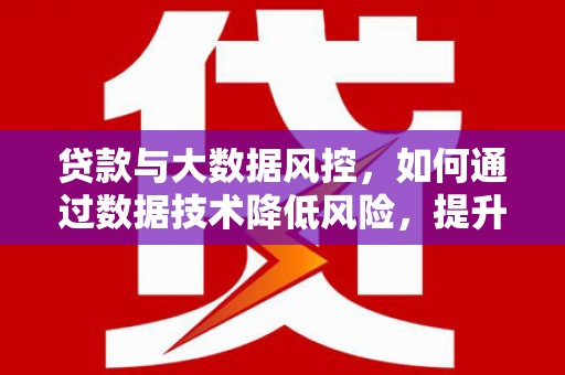 进贤贷款与大数据风控，如何通过数据技术降低风险，提升贷款效率