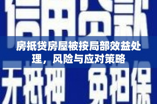 进贤房抵贷房屋被按局部效益处理，风险与应对策略