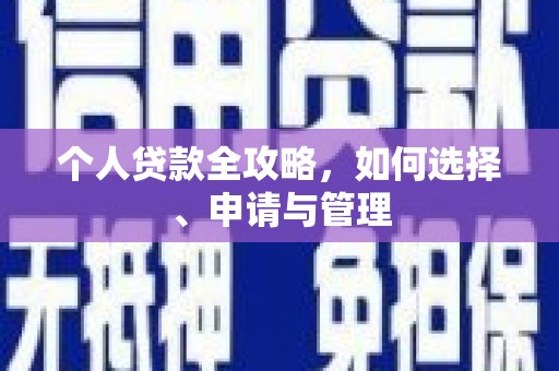 天元个人贷款全攻略，如何选择、申请与管理