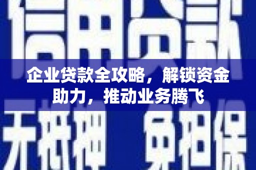 类乌齐企业贷款全攻略，解锁资金助力，推动业务腾飞