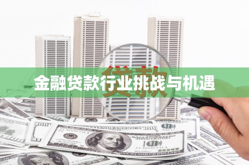 尧都金融贷款行业挑战与机遇