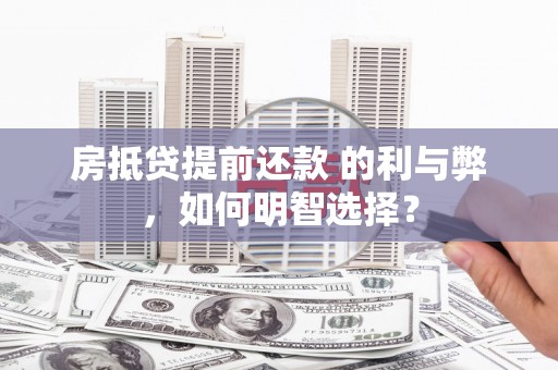 鸟松房抵贷提前还款 的利与弊，如何明智选择？