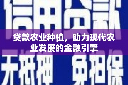 宁津贷款农业种植，助力现代农业发展的金融引擎