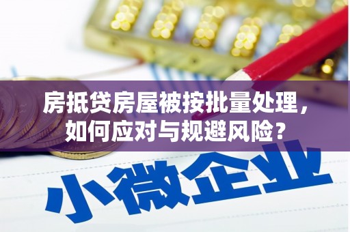 织金房抵贷房屋被按批量处理，如何应对与规避风险？