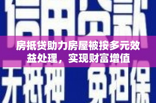 织金房抵贷助力房屋被按多元效益处理，实现财富增值