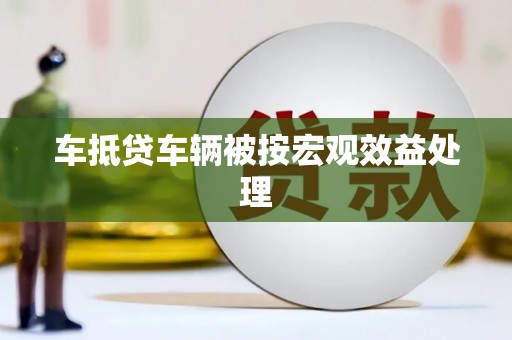 莲都车抵贷车辆被按宏观效益处理