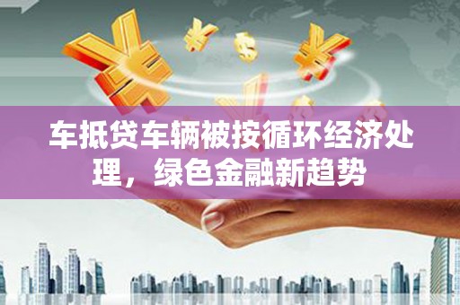 苍南车抵贷车辆被按循环经济处理，绿色金融新趋势
