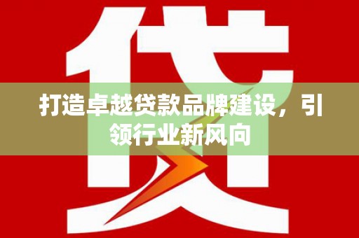 浑南打造卓越贷款品牌建设，引领行业新风向