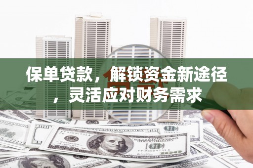 南岸保单贷款，解锁资金新途径，灵活应对财务需求