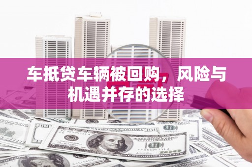 西秀车抵贷车辆被回购，风险与机遇并存的选择