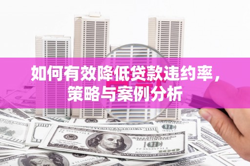 神湾如何有效降低贷款违约率，策略与案例分析