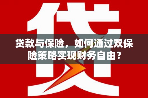 茶陵贷款与保险，如何通过双保险策略实现财务自由？