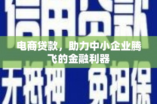 丰顺电商贷款，助力中小企业腾飞的金融利器