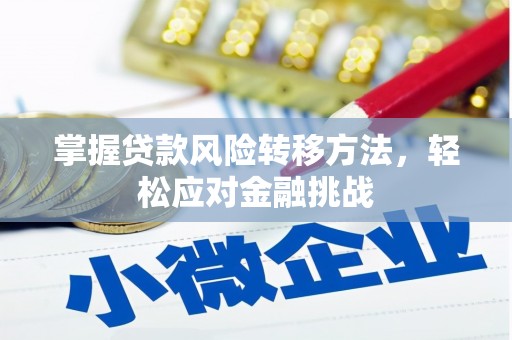 钟楼掌握贷款风险转移方法，轻松应对金融挑战
