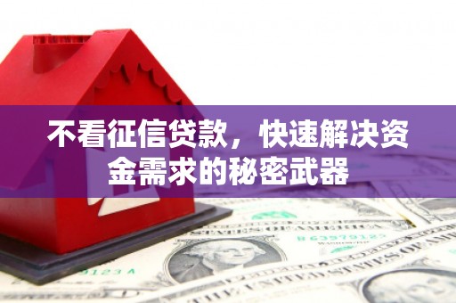 个旧不看征信贷款，快速解决资金需求的秘密武器