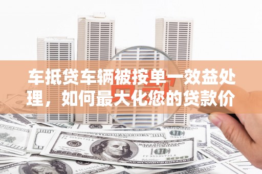 泸定车抵贷车辆被按单一效益处理，如何最大化您的贷款价值？