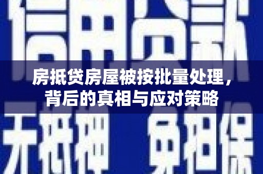 张湾房抵贷房屋被按批量处理，背后的真相与应对策略