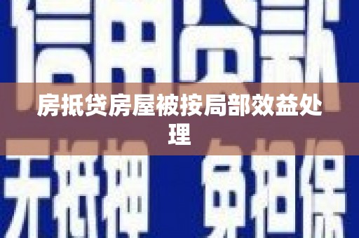 东城房抵贷房屋被按局部效益处理