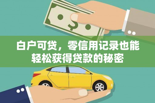 平镇白户可贷，零信用记录也能轻松获得贷款的秘密
