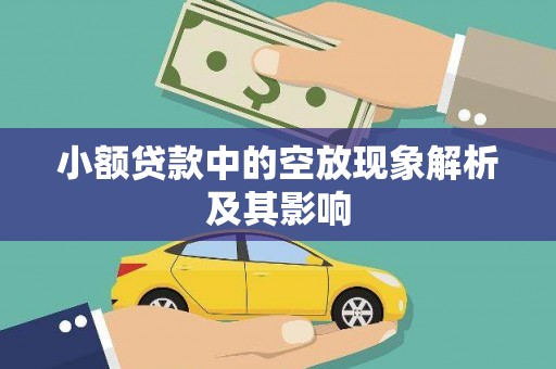 贡山小额贷款中的空放现象解析及其影响