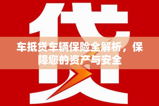 金川车抵贷车辆保险全解析，保障您的资产与安全