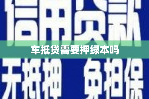 仲巴车抵贷需要押绿本吗